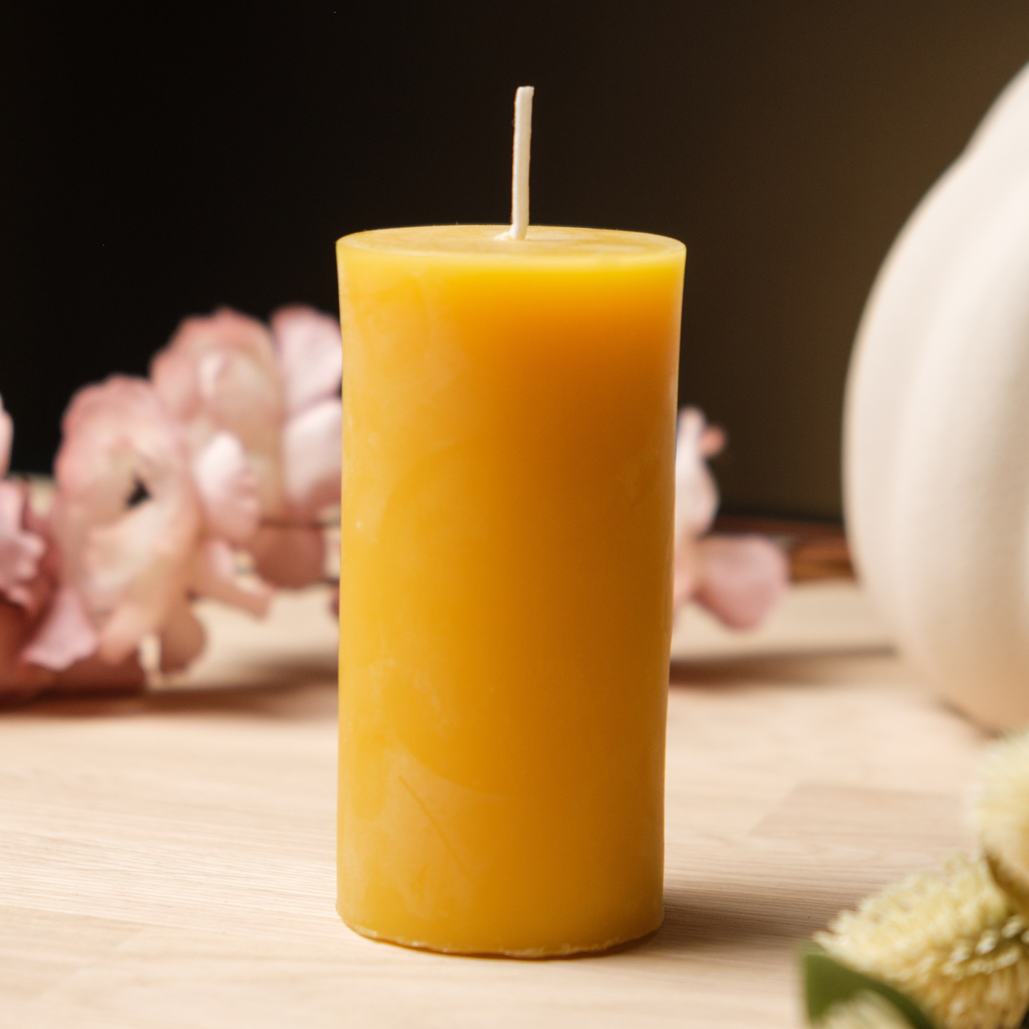 Handmade Pure Beeswax Pillar Candles 2"x 4"inch - Natural Beeswax Candles