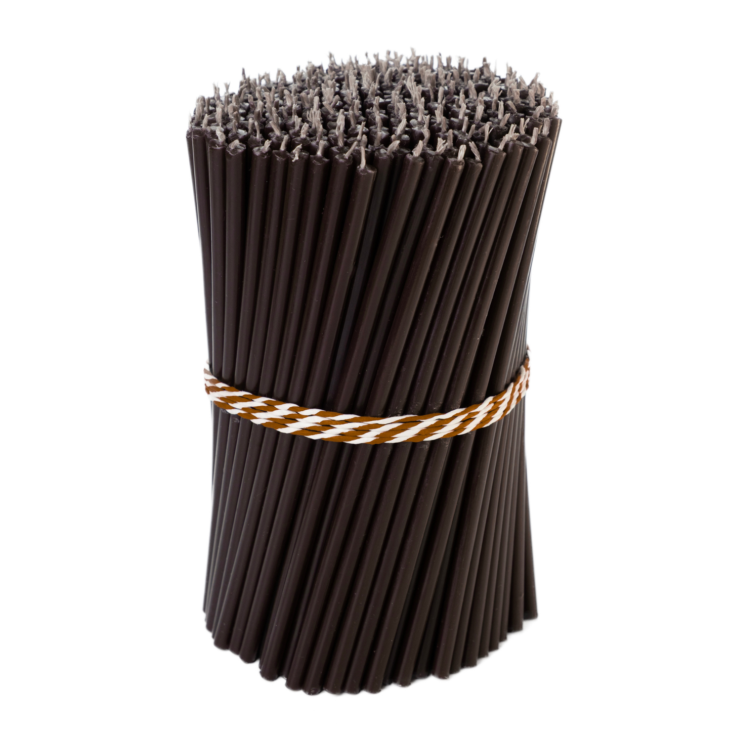 6.3" Thin Black Beeswax Taper Candles | 0.2" Diameter, 30 Min Clean Burn.