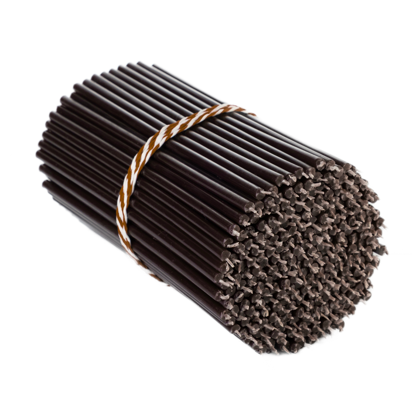 6.3" Thin Black Beeswax Taper Candles | 0.2" Diameter, 30 Min Clean Burn.