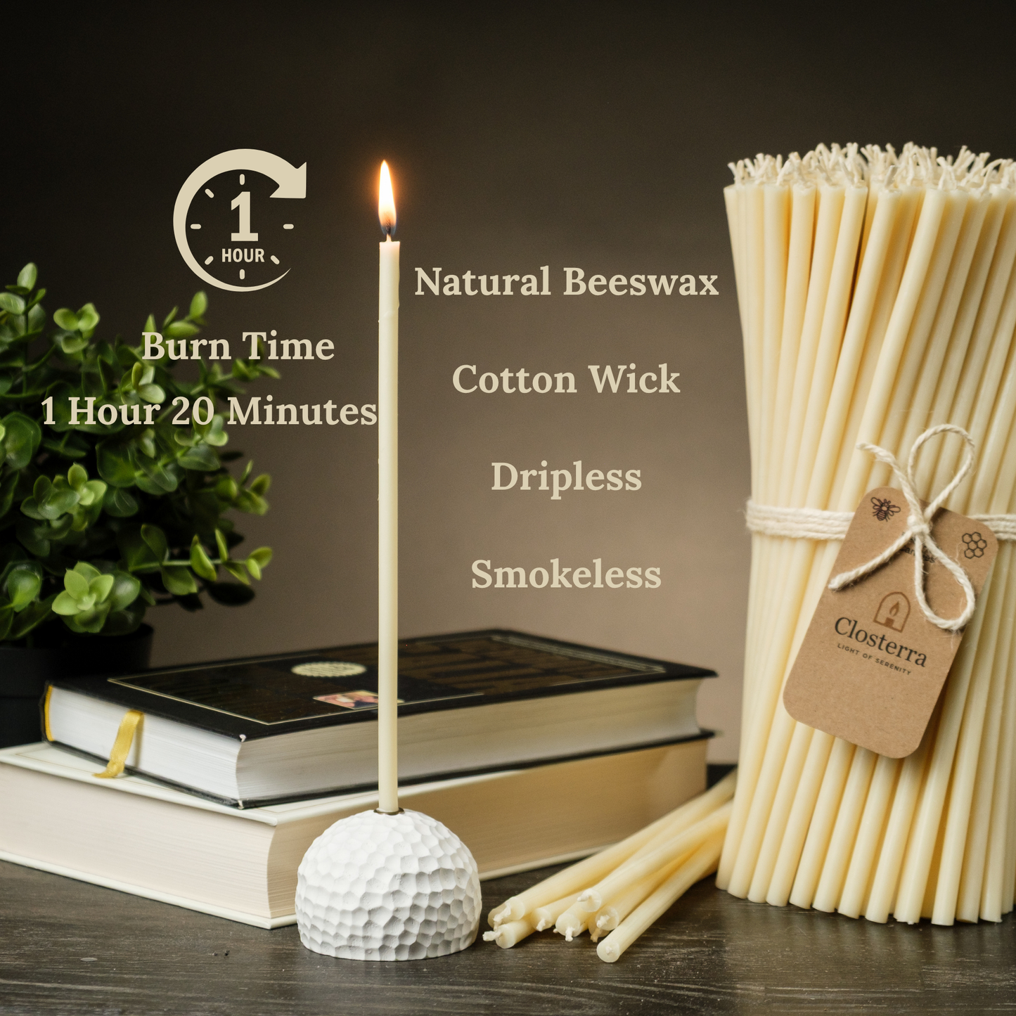 White Beeswax Candles