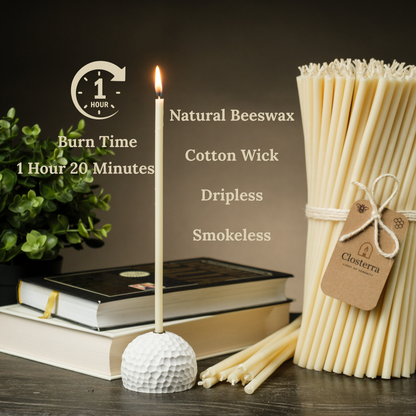 White Beeswax Candles