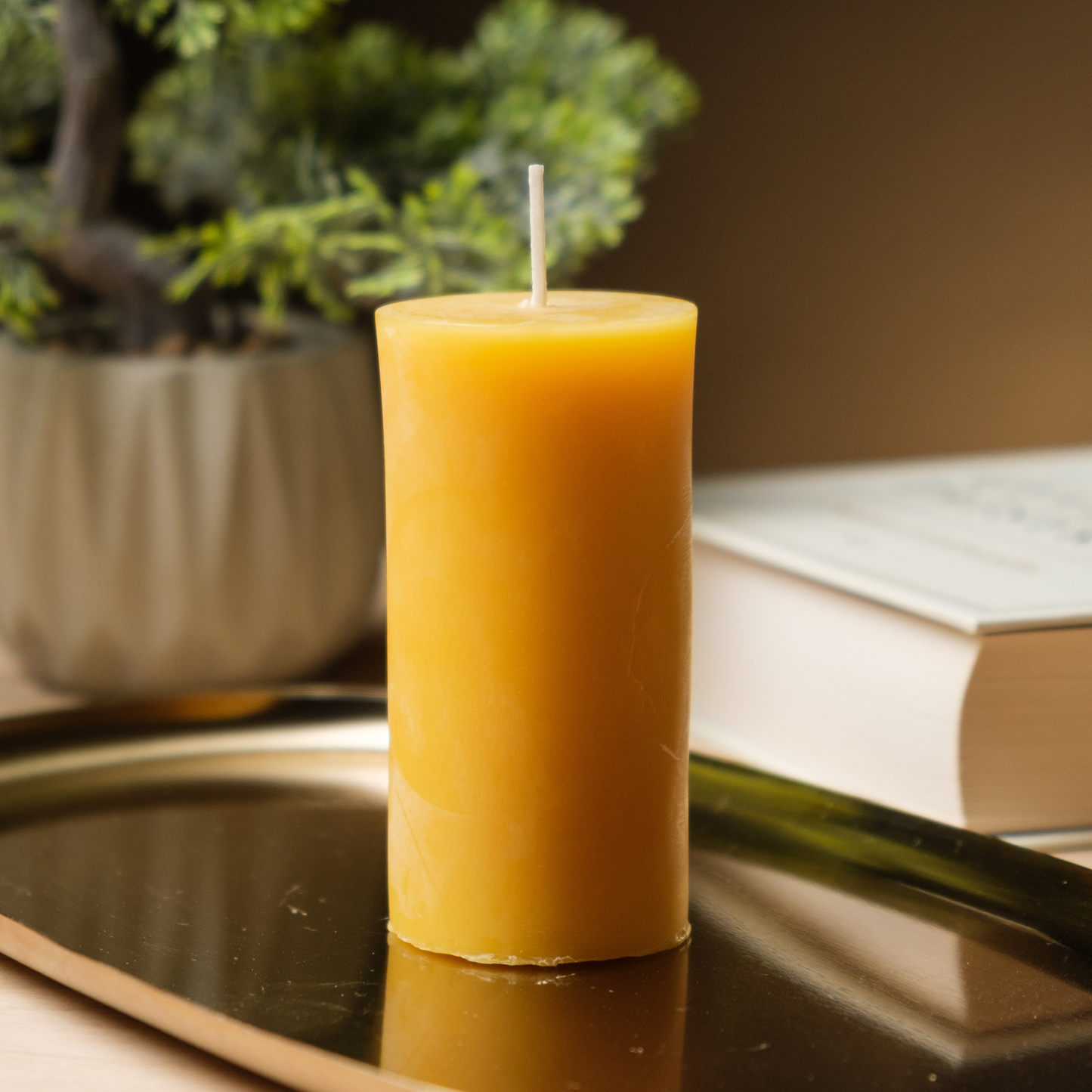 Handmade Pure Beeswax Pillar Candles 2"x 4"inch - Natural Beeswax Candles