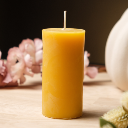 Handmade Pure Beeswax Pillar Candles 2"x 4"inch - Natural Beeswax Candles