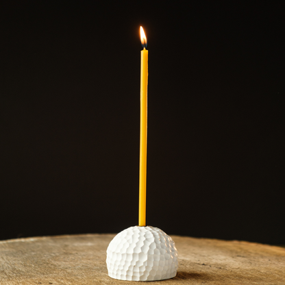 6.5" Thin Beeswax Taper Candles  | 0.22 Diameter, 50 Min Clean Burn.
