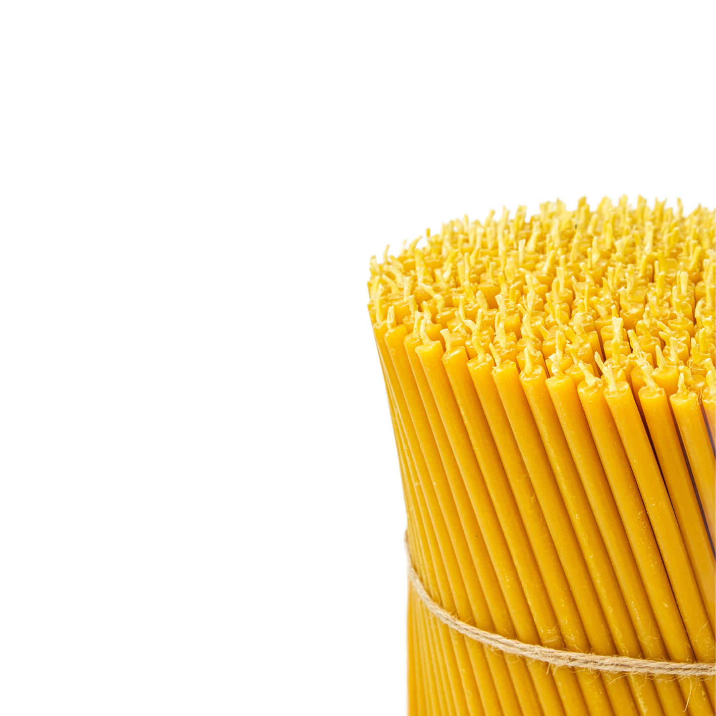 7.3" Thin Pure Beeswax Taper Candles 0.24" Diameter | 60 Minutes Burn.