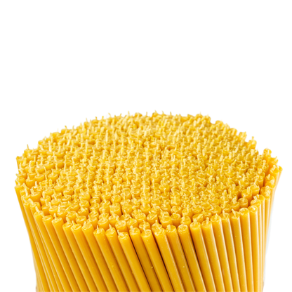 6.5" Thin Beeswax Taper Candles  | 0.22 Diameter, 50 Min Clean Burn.