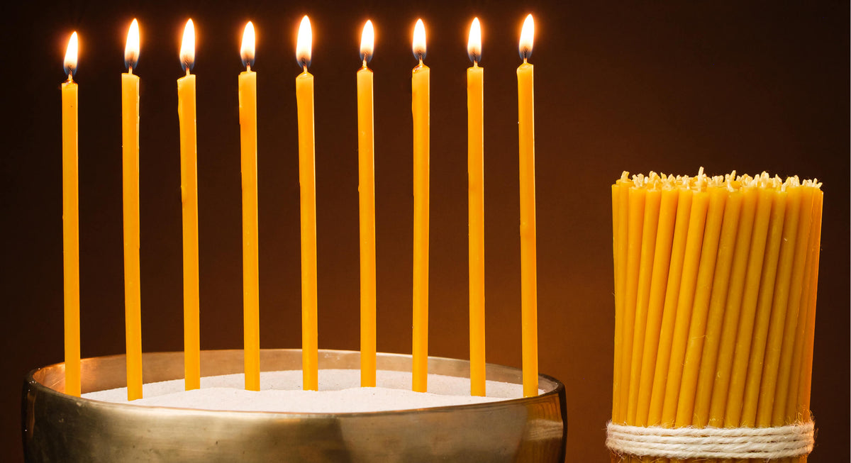7.3″ Thin 100% Pure Beeswax Orthodox Church Taper Candles