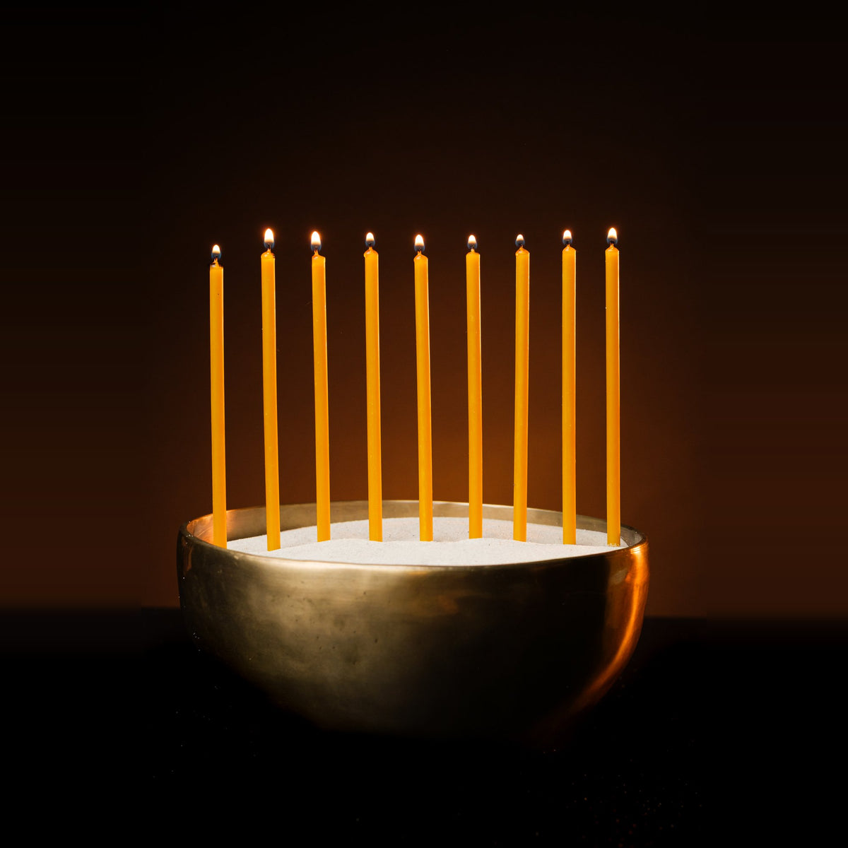 6.5 inch pure beeswax Orthodox church taper candles with cross and candle holders