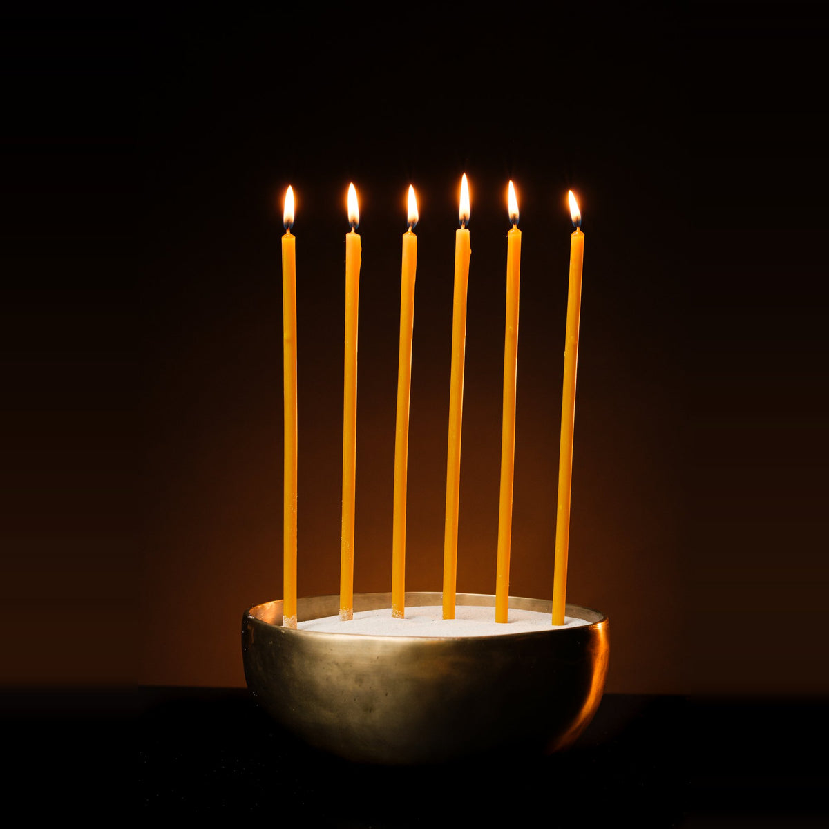 7.3 inch pure beeswax Orthodox church taper candles with cross and candle holders
