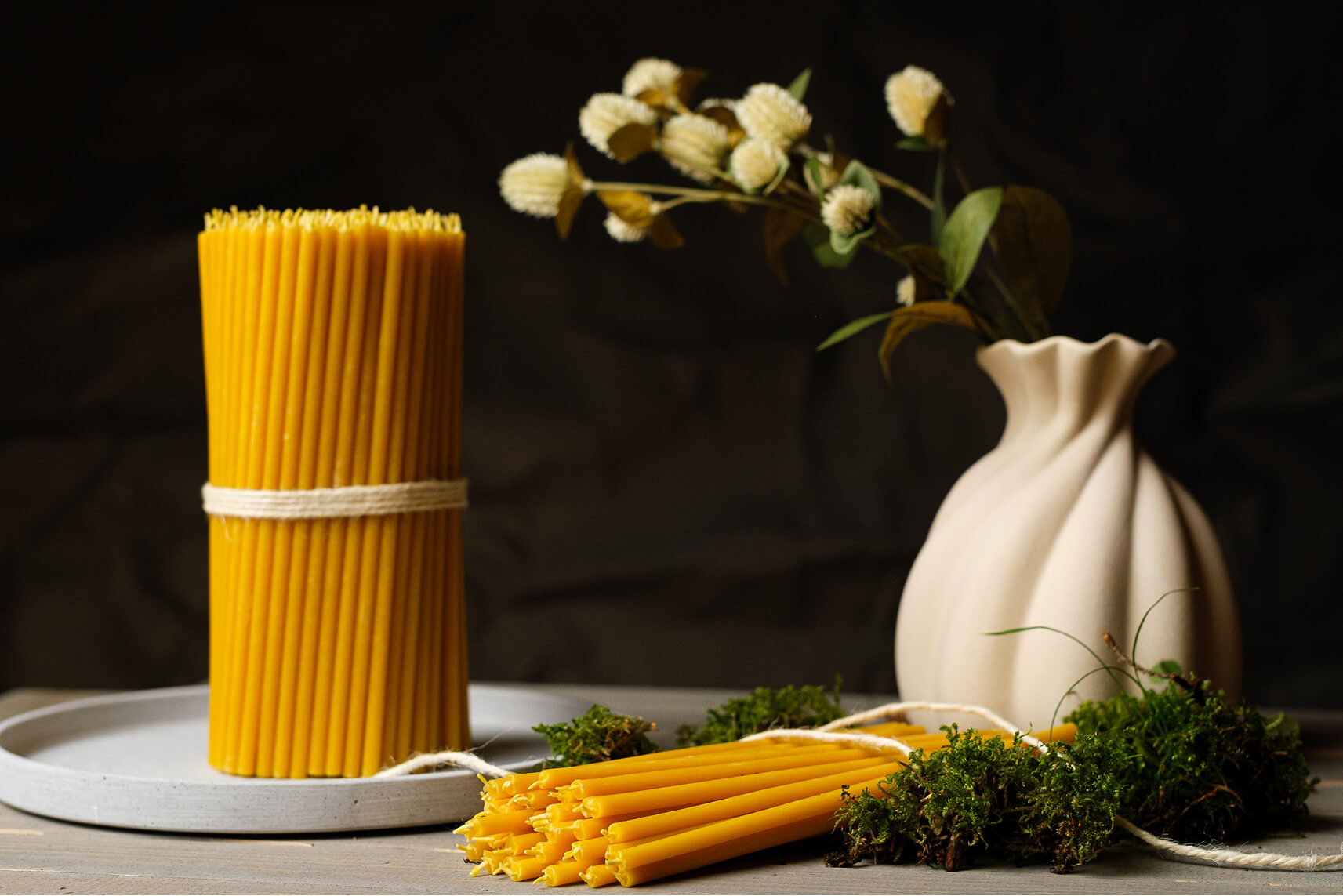 Beeswax Hanukkah Candles