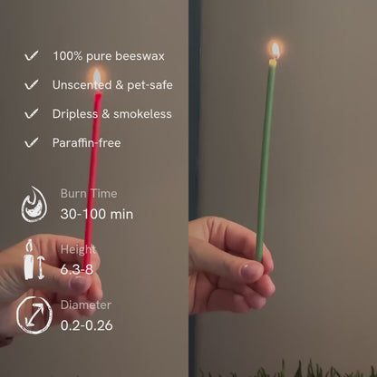 christmas-red-and-green-thin-beeswax-taper-candles.mp4